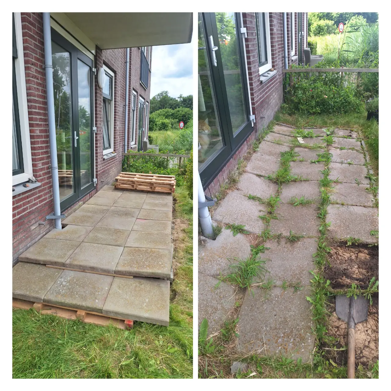 Aanleg nieuw terras